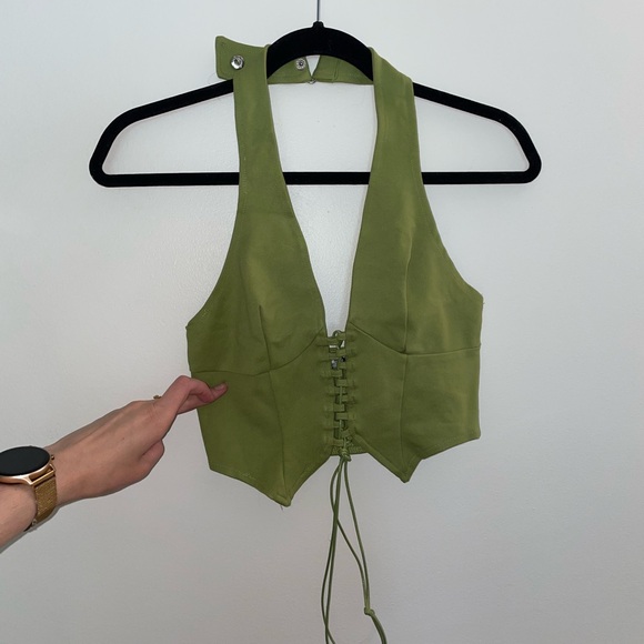 Worn once. Fashion nova halter top. Size S - Picture 2 of 3